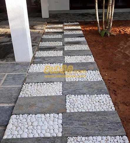 Simple floor stone design price kandy