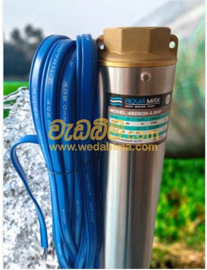 HP 3 - Three Phase Deep Submersible Pump With 30m Blue Flat Cable