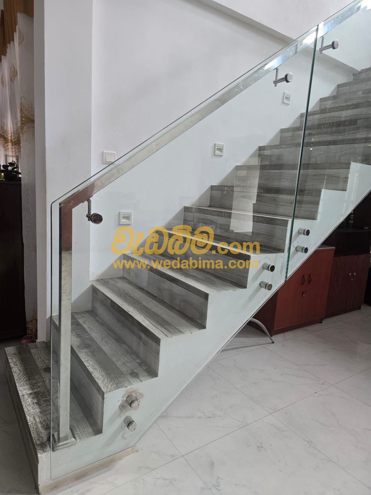 Tempered Glass Staircase Railing - Gampaha