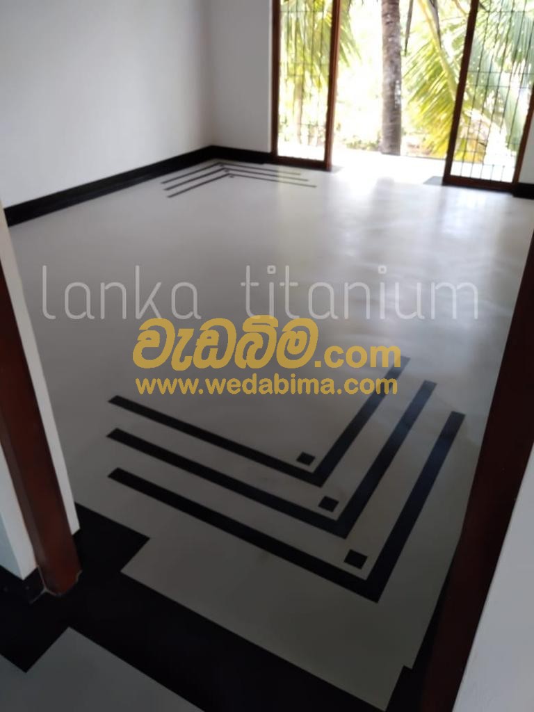 Titanium Cut Cement Floors and Walls