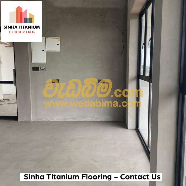 Titanium Cut Cement Floors and Walls