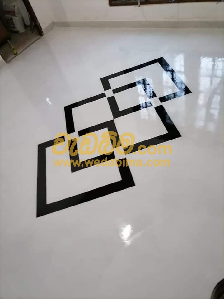 Titanium Cut Cement Floors and Walls