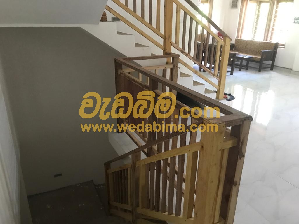 Cover image for wooden hand railing work in peradeniya