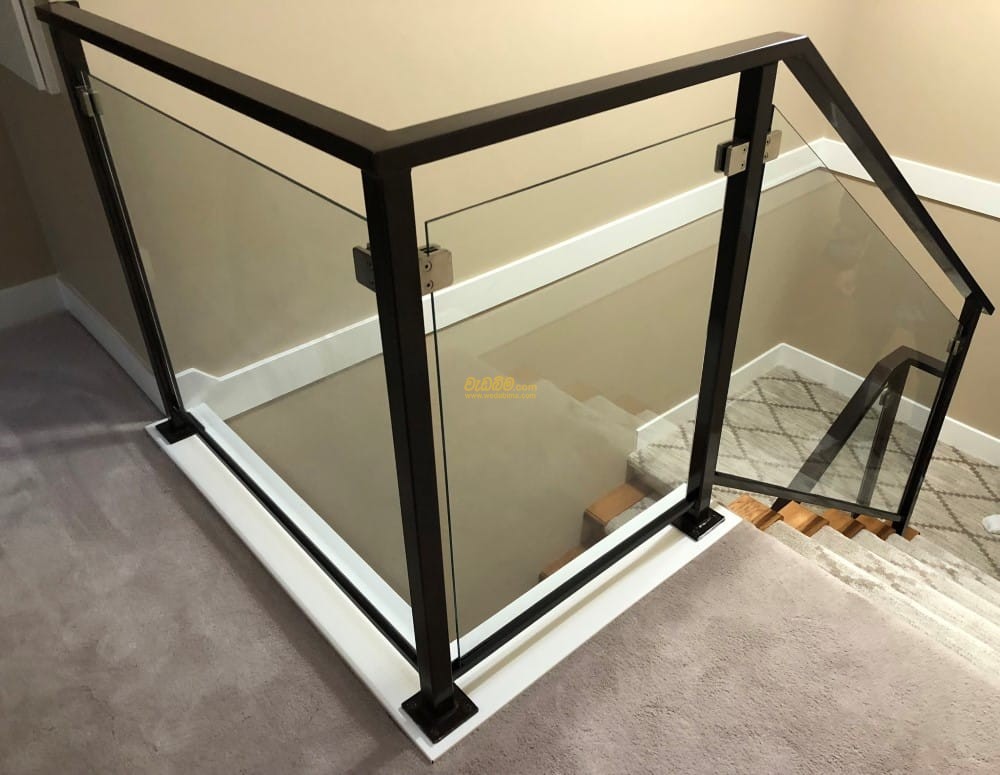 Steel and Tempered Glass Handrail Designs Sri Lanka